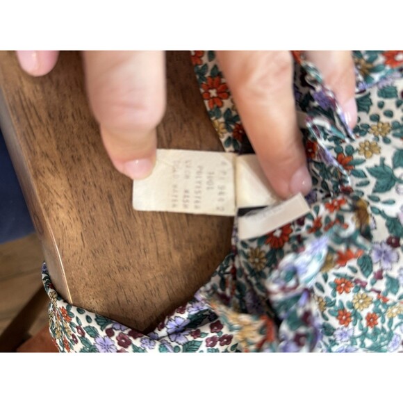 Vintage Jonathan Logan Prairie Dress Floral Ruffle Neck ILGWU Union Made USA L - Picture 13 of 14